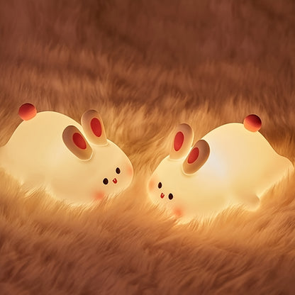 Silicone Rabbit Night Light (3 brightness / USB rechargeable)