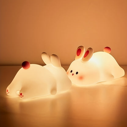 Silicone Rabbit Night Light (3 brightness / USB rechargeable)