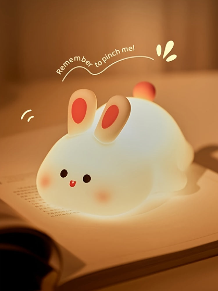 Silicone Rabbit Night Light (3 brightness / USB rechargeable)