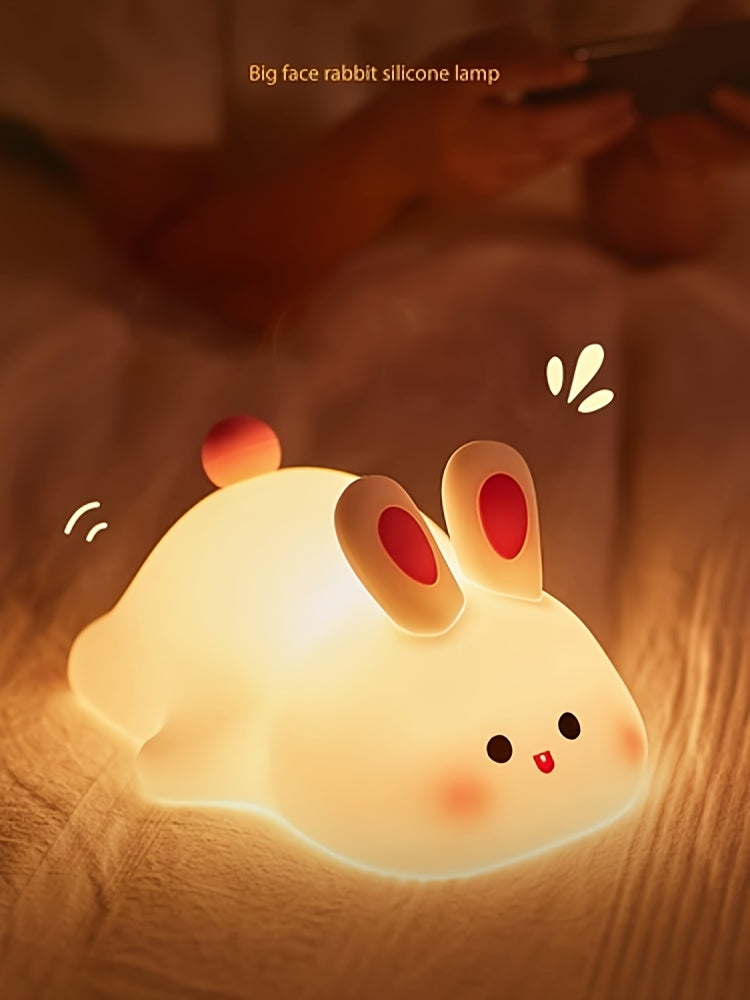 Silicone Rabbit Night Light (3 brightness / USB rechargeable)