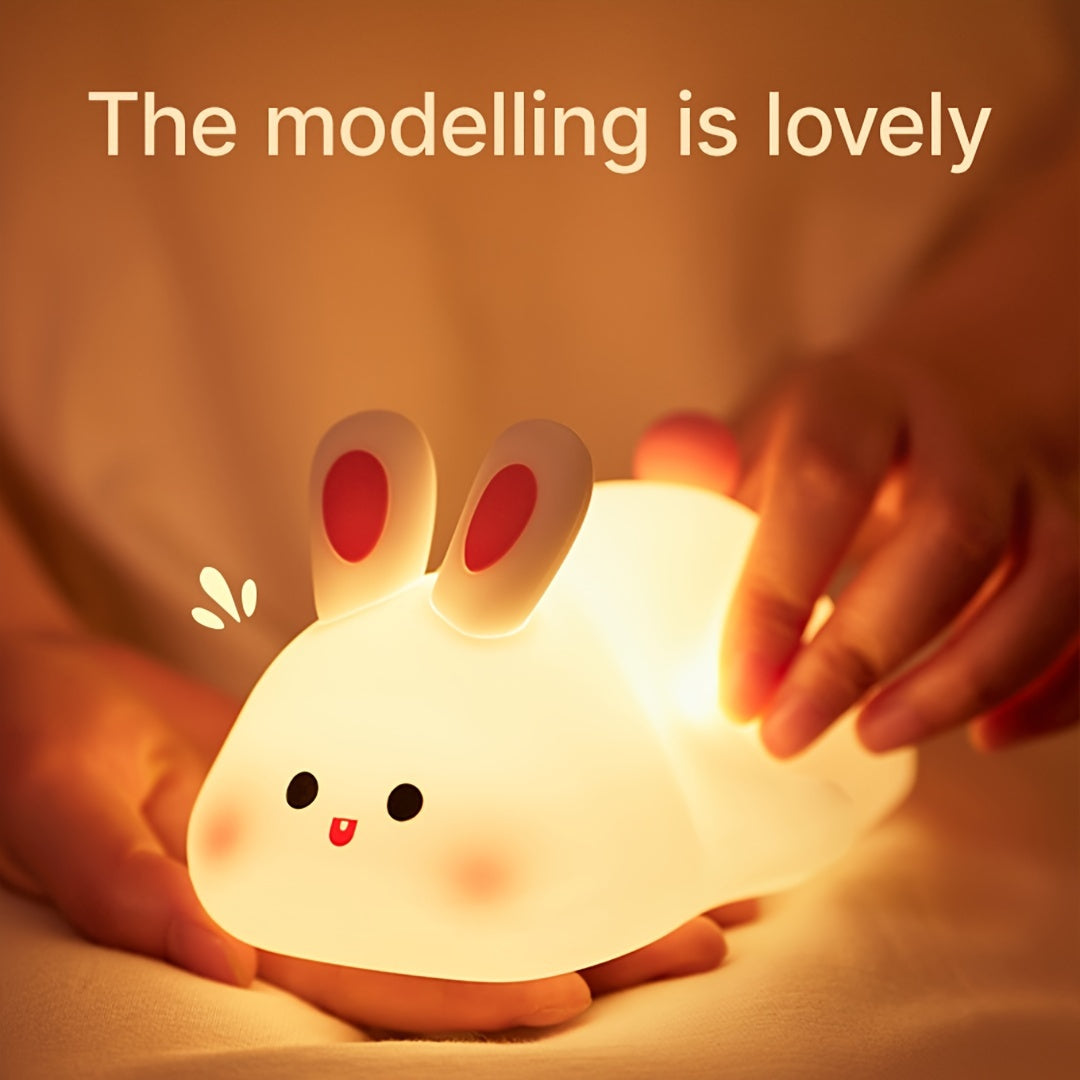 Silicone Rabbit Night Light (3 brightness / USB rechargeable)