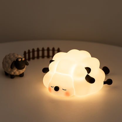 Silicone Sheep Night Light – USB Rechargeable LED Bedside Lamp