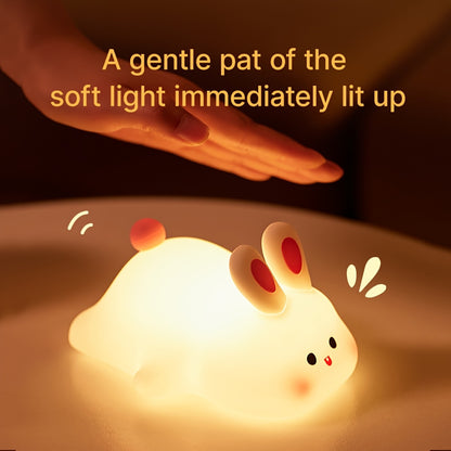 Silicone Rabbit Night Light (3 brightness / USB rechargeable)