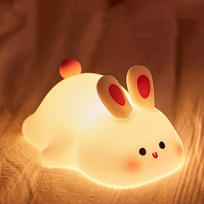 Silicone Rabbit Night Light (3 brightness / USB rechargeable)