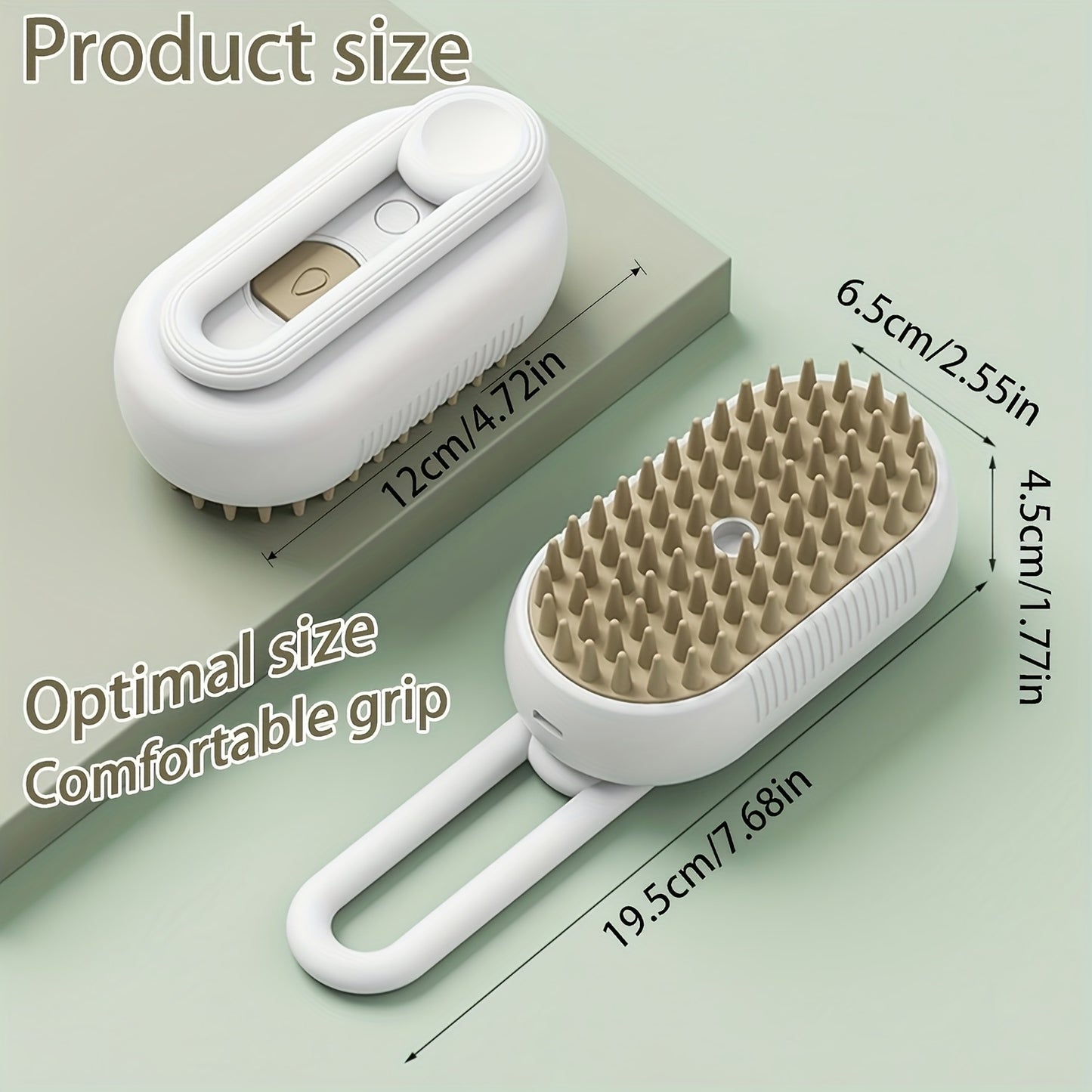 Pet Steam Brush 3-in-1 Cat and Dog Brush Self Cleaning with Steam Spray
