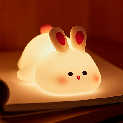 Silicone Rabbit Night Light (3 brightness / USB rechargeable)