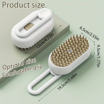 Pet Steam Brush 3-in-1 Cat and Dog Brush Self Cleaning with Steam Spray